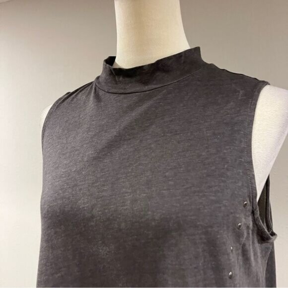 Simply Noelle pepper color a-lube loose fit sleeveless mini dress with high neck - Picture 2 of 13